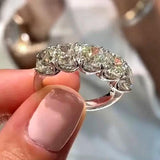 Brilliant Silver Color AAA+ Cubic Zirconia Diamonds Luxury Design Ring - The Jewellery Supermarket