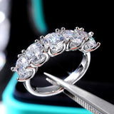 Brilliant Silver Color AAA+ Cubic Zirconia Diamonds Luxury Design Ring - The Jewellery Supermarket