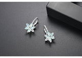 Charming Crystal Flower Stud Earrings AAA Zirconia - Best Online Prices by Jewellery Supermarket - The Jewellery Supermarket