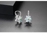 Charming Crystal Flower Stud Earrings AAA Zirconia - Best Online Prices by Jewellery Supermarket - The Jewellery Supermarket