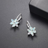 Charming Crystal Flower Stud Earrings AAA Zirconia - Best Online Prices by Jewellery Supermarket - The Jewellery Supermarket