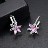 Charming Crystal Flower Stud Earrings AAA Zirconia - Best Online Prices by Jewellery Supermarket - The Jewellery Supermarket