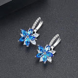 Charming Crystal Flower Stud Earrings AAA Zirconia - Best Online Prices by Jewellery Supermarket - The Jewellery Supermarket