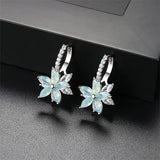 Charming Crystal Flower Stud Earrings AAA Zirconia - Best Online Prices by Jewellery Supermarket - The Jewellery Supermarket