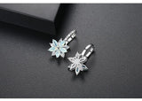 Charming Crystal Flower Stud Earrings AAA Zirconia - Best Online Prices by Jewellery Supermarket - The Jewellery Supermarket