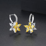 Charming Crystal Flower Stud Earrings AAA Zirconia - Best Online Prices by Jewellery Supermarket - The Jewellery Supermarket