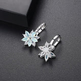 Charming Crystal Flower Stud Earrings AAA Zirconia - Best Online Prices by Jewellery Supermarket - The Jewellery Supermarket