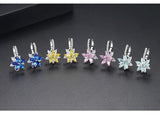 Charming Crystal Flower Stud Earrings AAA Zirconia - Best Online Prices by Jewellery Supermarket - The Jewellery Supermarket