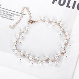 Charming Trendy Elegance Simulated Pearl Bead Choker Statement Necklace - The Jewellery Supermarket