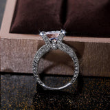 Classic Design Big 10mm Round AAA+ Cubic Zirconia Diamonds Luxury Timeless Ring - The Jewellery Supermarket