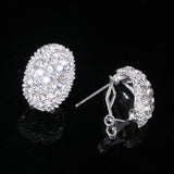 Classic Design Romantic Elegant Fashion AAA+ Cubic Zirconia Stone Stud Earrings - The Jewellery Supermarket