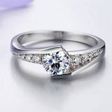 Classy  925 Silver 0.75ct AAAA Quality Lab Diamond Ring - Jewellery Supermarket