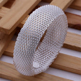 Classy 925 Sterling Silver Braided Bangle  - Best Online Prices by Jewellery Supermarket
