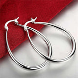 Classy 925 Sterling Silver Smooth Circle Hoop Earrings - Best Online Prices by Jewellery Supermarket - The Jewellery Supermarket