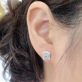 Dazzling Baguette Lab Diamond Stud Earring Real 925 sterling silver- Factory Direct Prices by Jewellery Supermarket - The Jewellery Supermarket
