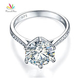 Delightful 3 Carat Simulated Lab Diamond Silver Wedding Anniversary Engagement Solitaire Ring - The Jewellery Supermarket