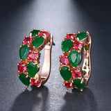 Delightful CZ Zircon 12 Colours Earrings - Best Online Prices by Jewellery Supermarket - The Jewellery Supermarket