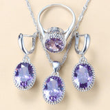 Delightful Silver 925 Wedding-Engagement Jewellery Sets AAA+ Quality Zircon - Best Online Prices by Jewellery Supermarket