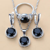 Elegant 2023  925 Silver 3 Piece Wedding Jewellery Sets  Colours Zircon Earrings, Necklace & Ring