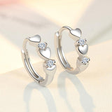 Elegant 925 Sterling Silver Crystal Heart Earrings - Best Online Prices by Jewellery Supermarket - The Jewellery Supermarket