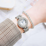 Elegant Luxury Rose Gold Colour Fashion Ladies Quartz CZ Diamonds Wrist watch - The Jewellery Supermarket
