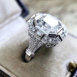 Elegant Prong-Set AAA+ Cubic Zirconia Diamonds Design Silver Color Ring - The Jewellery Supermarket