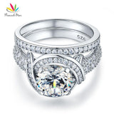 Fantastic Vintage Style 2 Ct Simulated Lab Diamond Luxury Silver Ring Set - The Jewellery Supermarket