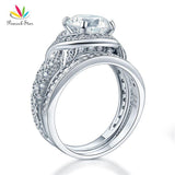 Fantastic Vintage Style 2 Ct Simulated Lab Diamond Luxury Silver Ring Set - The Jewellery Supermarket