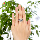 Fantastic Vintage Style 2 Ct Simulated Lab Diamond Luxury Silver Ring Set - The Jewellery Supermarket