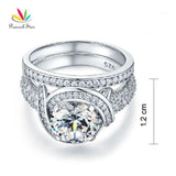 Fantastic Vintage Style 2 Ct Simulated Lab Diamond Luxury Silver Ring Set - The Jewellery Supermarket