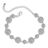 Fascinating New Luxury Round AAA+ CZ Diamonds Silver Bracelet Bangle