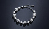 Fascinating New Luxury Round AAA+ CZ Diamonds Silver Bracelet Bangle - The Jewellery Supermarket