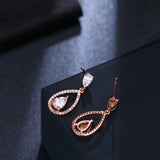 Fashion Classic Design AAA+ Cubic Zirconia Diamonds Water Drop Pendant Earrings - The Jewellery Supermarket