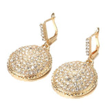 Fashion Colourful Crystal Gold Color Morocco Banquet Wedding Earring - The Jewellery Supermarket