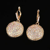 Fashion Colourful Crystal Gold Color Morocco Banquet Wedding Earring - The Jewellery Supermarket