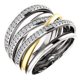 Fashion Cross New Design Micro Paved AAA+ Cubic Zirconia Diamonds Ring - The Jewellery Supermarket