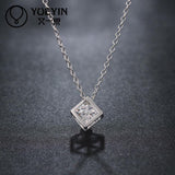Fashion Jewellery Silver Colour Charm chain Crystal Necklace - The Jewellery Supermarket