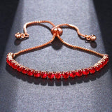 Fashion Luxury Rose Gold Colour AAA+ Cubic Zirconia Diamonds Tennis Bracelet - The Jewellery Supermarket