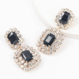 Fashion New Shiny Double-Sided Hanging Hollow Rhinestone Earrings - The Jewellery Supermarket