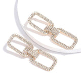 Fashion New Shiny Double-Sided Hanging Hollow Rhinestone Earrings - The Jewellery Supermarket