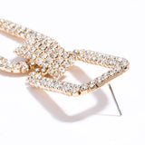 Fashion New Shiny Double-Sided Hanging Hollow Rhinestone Earrings - The Jewellery Supermarket