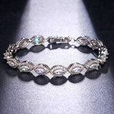 Fashion Oval Exquisite High Quality AAA+ Cubic Zirconia Diamonds Tennis Bracelet - The Jewellery Supermarket