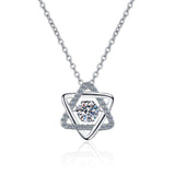 Fine Jewelry Silver 0.5ct Real Moissanite Diamond Necklace For Women - The Jewellery Supermarket