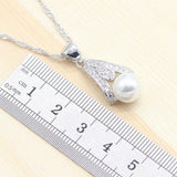 For your Special Occasions - White Freshwater Pearl Silver Color Jewelry Set - The Jewellery Supermarket