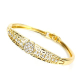 Gold Color Cuff Ethnic Rhinestone Thin Ethnic Style Bangles Bracelets - The Jewellery Supermarket