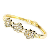 Gold Color Cuff Ethnic Rhinestone Thin Ethnic Style Bangles Bracelets - The Jewellery Supermarket