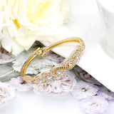 Gold Color Cuff Ethnic Rhinestone Thin Ethnic Style Bangles Bracelets - The Jewellery Supermarket