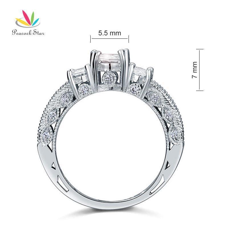 Gorgeous Vintage Style 2 Ct. Simulated Lab Diamond Silver Wedding Engagement Ring - The Jewellery Supermarket