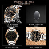 Great Gift Ideas for Men - Top Luxury Brand Military Sport Quartz Full Steel Watch - The Jewellery Supermarket