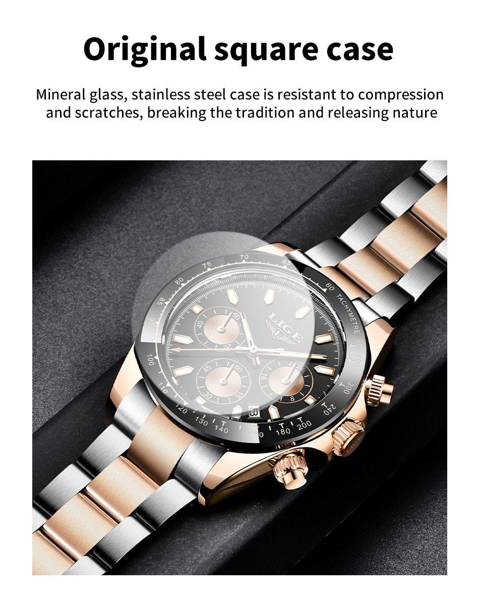 Great Gift Ideas - Top Luxury Brand Fashion Military Style Waterproof Chronograph Watch - The Jewellery Supermarket